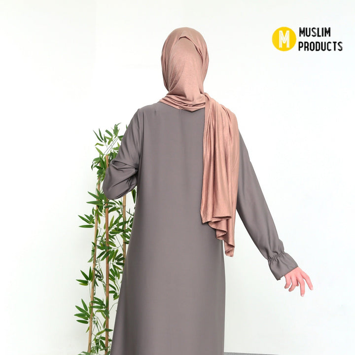 Maxi Jersey Sjaal Breed 75×190 Goud Bruin