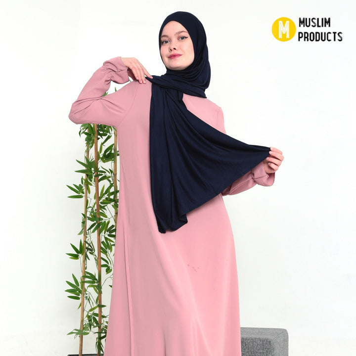 Maxi Jersey Sjaal Breed 75×190 DonkerBlauw