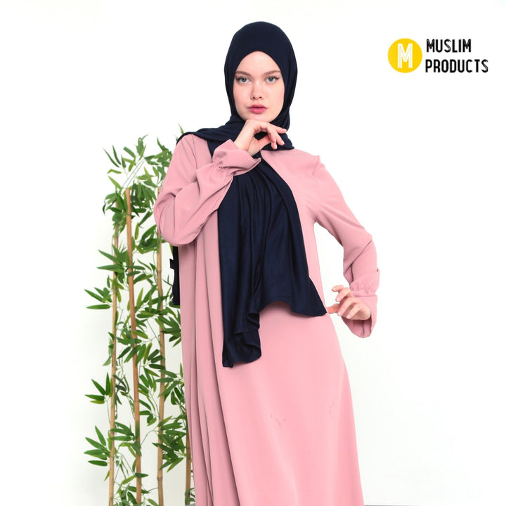 Maxi Jersey Sjaal Breed 75×190 DonkerBlauw