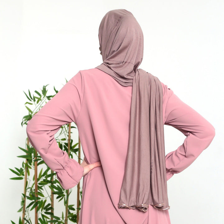 Jersey Sjaal + Steentjes Zalm