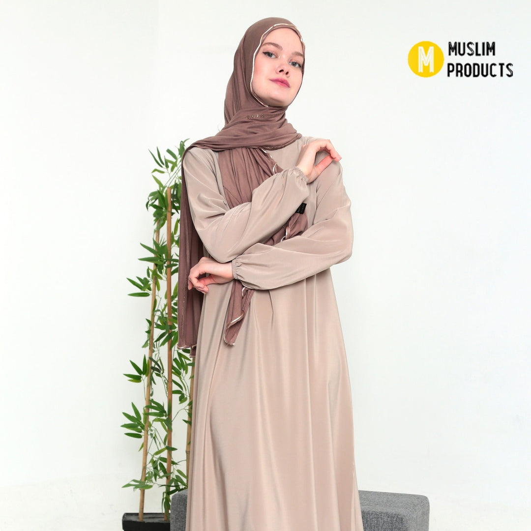 Jersey Sjaal + Lint Taupe