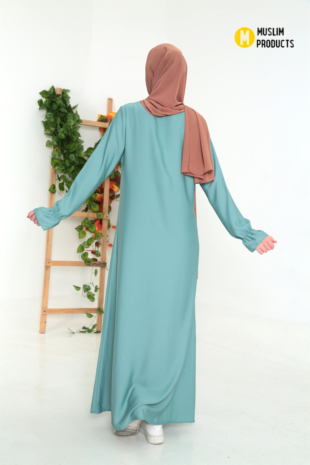abaya satijn achter kant