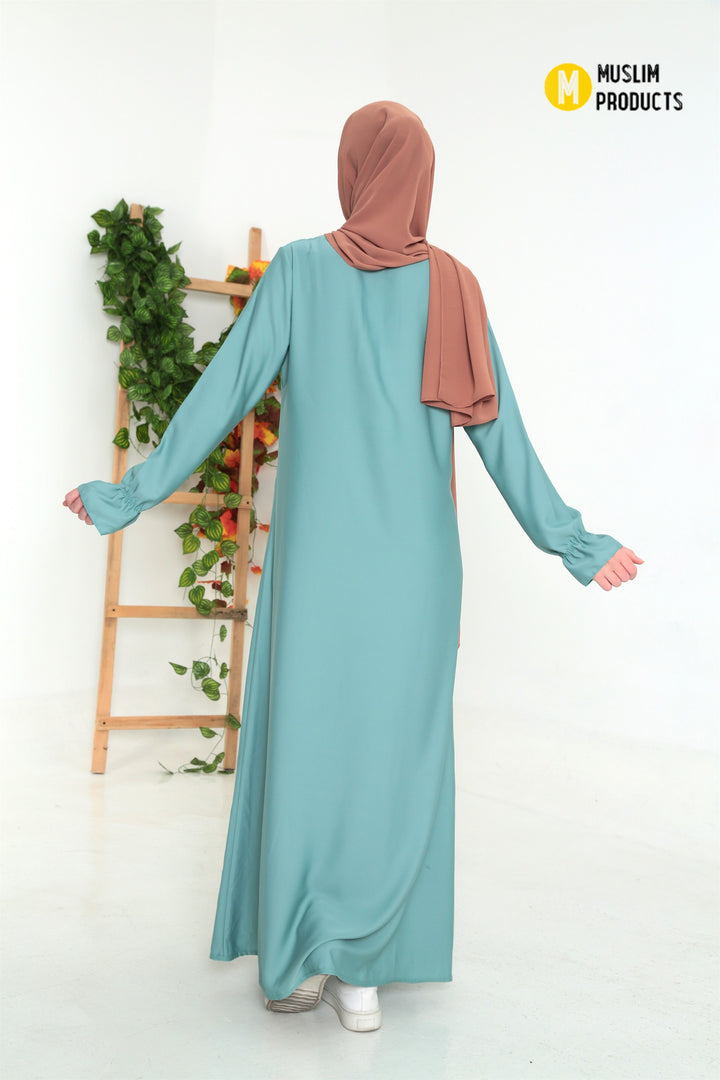 abaya satijn achter kant